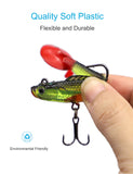 Facikono Lures for Bass Jig Head Soft Swimbait, 6-Pack 6 Colors Plastic Bait for Saltwater/Freshwater Fishing