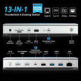 Thunderbolt Certified, Driverless Laptop Docking Station with 4K HDMI Dual Monitor or Single 8K for Windows or Mac
