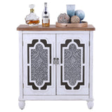 MFSTUDIO Wood Accent Cabinet with Doors, Entryway Storage Buffet Cabinets