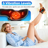 Cordless Ankle Heating Pad for Pain Relief, Foot and Ankle Massage for Circulation, Rechargeable Neuropathy Foot Massager Heated Ankle Wrap, Black