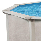 Aquarian Above Ground Swimming Pool, Phoenix Steel-Frame, 24', Cognac - Large Heavy-Duty Outdoor Family Pool for Backyard, Patio, and Yard
