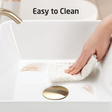 KES Bathroom Vessel Sink, Rectangular 16"X12" White Vessel Sink for Bathroom Countertop, Bathroom Sink Above Counter, Rectangle Porcelain Ceramic Small Vanity Sink, BVS110S40