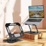 360°Rotatable Laptop Stand Foldable Carbon Steel Tablet Holder for Desk