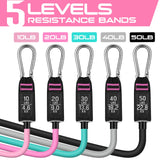 RENRANRING Resistance Bands for Working Out, 150LBS Exercise Bands, Workout Bands, Resistance Bands Set with Handles for Men Women, Legs Ankle Straps for Muscle Training RENRANRING