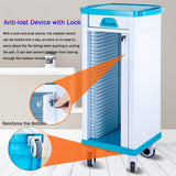 Bsetain Utility Cart Organizer Service Cart ABS Medical Hanging Filing Cabinet with Locking Wheels & Drawer - Large Rolling File Carts