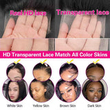 KRKRYQ 38 Inch Body Wave Human Hair Wig Pre Plucked 180% Density 13x6 HD Transparent Lace Frontal Wigs Human Hair Glueless Human Hair Wigs For Women Natural Color