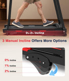 Redliro Walking Treadmill for Seniors Foldable - 400 Lb Capacity Senior Treadmill with Front & Long Handrails, 0%-2% Incline Home Recovery