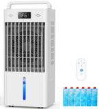WICOLO Portable Air Conditioners, 3-IN-1 Swamp Cooler, Evaporative Air Cooler,Remote & Touch Control, 90°+90° Oscillation,LED Screen, Air Coolong Fan for Outdoor Indoor