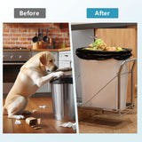Pull Out Trash Can Under Cabinet with Soft-Close Slides，Heavy Duty Slide Out Under Sink Garbage Can (Not Included Trash Can)