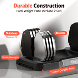 Adjustable Dumbbells Set 25LB, Adjustable Weights 5/10/15/20/25lbs, Adjustable Dumbbell Pair 50LBS Dumbbell Anti-Slip Handle for Exercise Fitness Workout Adjustable dumbbell set 2 (25, Pounds) LifeOG