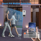 Multi-Unit Home Apartment Visual Intercom Doorbell System,7 Inch Monitor Wired Video Doorbell Door Phone Kits,IR Camera,Motion Detection, Swipe Card, Monitor, Tuya APP (1 doorbell +6 Monitor)