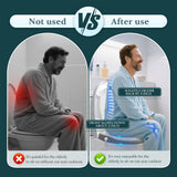 ZXMOBY Comfort Toilet Seat Riser, Ergonomic Slope Design for Easier Sit-to-Stand, No-Tool Portable Aid for Seniors, Post-Surgery, Bariatric, Fits Standard/Elongated Toilets, with Cleaning Tablets
