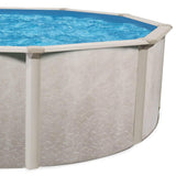 Aquarian Above Ground Swimming Pool, Phoenix Steel-Frame, 24', Cognac - Large Heavy-Duty Outdoor Family Pool for Backyard, Patio, and Yard