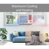 LG 23,000 BTU Smart Window Air Conditioner with Heat, 230V, Air Conditioner Cools Rooms up to 1,400 Sq.Ft., Smartphone & Voice Control works with Remote, White