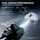 ATTACK SHARK RS3 ULTRA Carbon Fiber Wireless Gaming Mouse - White