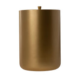 Maxi Collection Large Bathroom Trash Can – 6 Gallon Resin Waste Bin with Lid, 10x10x14 Inch Modern Garbage Can, Fits Standard 5-6 Gallon Bags (Gold)
