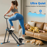 HXD-ERGO Stair Stepper for Home, 6 Adjustable Resistance Vertical Climber Cardio Exercise Machine, Folding Stair Climber for Full Body Workout with Adjustable Handlebar