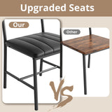 Dining Table Set for 4, Kitchen Table with Upholstered Bench and 2 Chairs, Kitchen Table and Chairs Set for Small Space