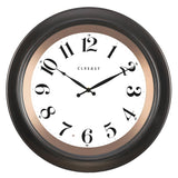 CLXEAST 18 Inch Large Illuminated Wall Clock with AI Smart Night Light Sensor,Modern Farmhouse Wall Clocks for Living Room,Bedroom, Kitchen, Home Office,Oil Rubbed Bronze Black