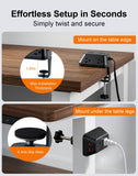VOGVAMSIN Desk Clamp Power Strip, 6 AC, 2 USB-C & 2 USB-A, 1440J, 10FT Cord
