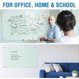 TSJ OFFICE Glass Dry-Erase Board - 36 x 24 Inches Wall Mounted Glass Magnetic Whiteboard, Large Frameless Glass White Board for Office, Home & School TSJ OFFICE