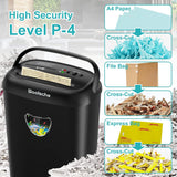 Paper Shredder for Home and Office 14-Sheet Cross Cut with 6.6 Gallon Bin