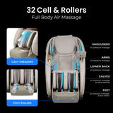 Titan 4D Endor l Full Body Massage Chair l 4D Massage Roller l SL Track l 3 Stage Zero Gravity Reclining l Vertebral Massage l Soothing Lumbar Heating l Bluetooth Speakers (Black)