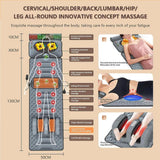 Full Body Heating Massage Mattress with 9 Modes, Lumbar Hot Compress Mat for Pain Relief, Foldable Heating Cushion for Relaxation and Comfort