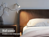Rechargeable Battery Operated Wall Sconce Drill-Free Installation;No in-Wall Wiring Required, Dimmable LED Lights, 360° Rotation,Magnetic Light