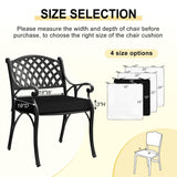 downluxe Waterproof Outdoor Chair Cushions Set of 4, 19" x 19" x 3" Patio Chair Cushion with Non-Slip Ties & Handle