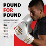 Hawk Sports Boxing Gloves for Men and Women, Comfy Boxing Training Gloves with Foam Padding for Throwing Power Punches with Confidence, Heavy Bag Boxing Gloves for Training and Sparring White / 10 OZ Hawk Sports