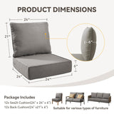 Outdoor Cushion Set for Patio Furniture, UV Resistant, Water Resistant