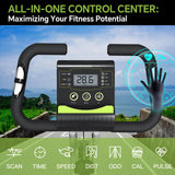 LINBOLUSA Indoor Exercise Bike for Seniors, 5 IN 1 Foldable Stationary Bike with 16-Level Magnetic Resistance and Tri-Position Ride, 300LBS Capacity, 5.5 LBS Flywheel, for Home Workout 817 Black LINBOLUSA