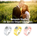 Oseew Mens Round Cut Moissanite Rings （(D Color VVS1 Clarity) mens moissanite ring gold Gold Moissanite Engagement Rings for Men