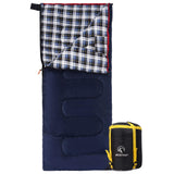 REDCAMP Outdoors Cotton Flannel Sleeping bag for Camping Hiking Climbing Backpacking, 3-season Trip Warm S Envelope Sleeping Bags 75 by 33 Inches (Navy Blue with 2lbs Filling) REDCAMP