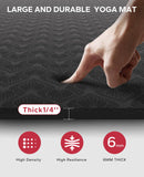 HAPBEAR Extra Large Yoga Mat - 72"x48"x6mm (1/4 inch), Non-Slip, Durable, Eco-Friendly, Thick Wide Exercise Mat for Home Workouts, Yoga, Pilates, Stretching, Meditation (Barefoot Exercise) HAPBEAR