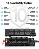 Outdoor Power Strip Waterproof IPX6, Outlet Extender, 8 AC+4USB
