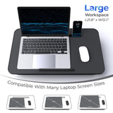 Lap Desk for Laptop with Cushion, Lap Desk Pillow, Fits up to 17 in Laptop, Removable and Washable (Large) L.DOCTOR