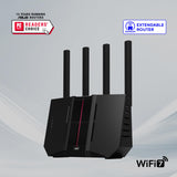 ASUS Rt-Be92U Wireless Router 10 Gigabit Ethernet Tri-Band, W129022218 (Gigabit Ethernet Tri-Band (2.4 Ghz / 5 Ghz / 6 Ghz) Black)