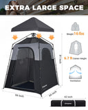 KingCamp Instant Shower Tent, Portable Superior Stable Privacy Shelter, Large Room Outdoor Toilet Tent with Floor for Beach, Camping & Hiking, Setup in Under 60s