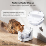 PETGUGU AI Cat Water Fountain with Smart App,8-Layer Filtration,Wireless Ultra Quiet Pump,Pet Health Manager,2.4G WiFi Automatic Water Dispenser for Cats Dogs Pet Water Fountain Easy to Clean