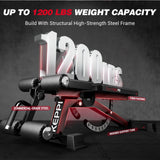 Adjustable Weight Bench, Commercial Grade 1200LB Workout Bench Press Set for Home Gym Strength Training Exercise, Incline Bench with 12+3 Adjustable Backrest&Seat Positions for Full Body Fitness