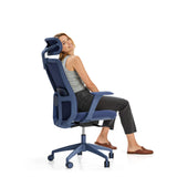 Desktronic Ergonomic Office Chair — Adjustable Desk Chair with Lumbar Support, Headrest, Armrests, Breathable Mesh Back, Height Adjustment, Comfortable Home Office Chair for Long Hours