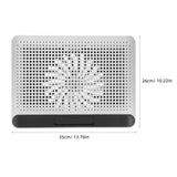 Aluminum Alloy Laptop Cooling Pad Quiet Fan Stand