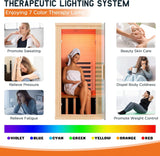 Albott 1 Person Infrared Sauna with 7-Color Light Therapy, Low EMF 1260W