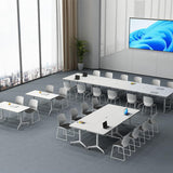 Conference Table Tables,Modern Large Conference Table with Silent Caster Wheels – Executive Office Desk for Meetings, Versatile Workstation for Home & Business Collaboration, Enhance Product