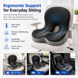 OrthoBase Memory Foam Seat Cushion with Lumbar Back Support, Office Chair