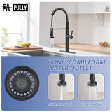 Fapully Black Kitchen Faucet with Pull Down Sprayer,Touchless Motion Sensor Single Handle Faucet for Kitchen Sink