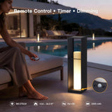 MVBT 28.7" Tall Outdoor Floor Lamp, Large Solar Lantern Waterproof, 3000K Solar Floor Lamp, Outdoor Lanterns for Porch, Patio Lights Solar Powered Free Standing for Yard Deck Garden Pathway Walkway
