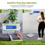 Extra Wide Medical Physician Scale - 440 lb/200 kg Capacity, High Accuracy Digital Display, Heavy Duty Portable Body Weight Scale for Home, Office, Hospital, Gym & Bariatric Use